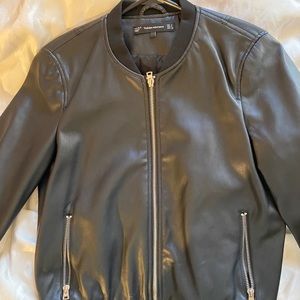 Leather Bomber Jacket